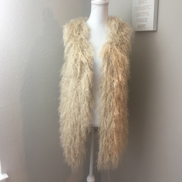Lapis Jackets & Blazers - NWT Lapis Faux Fur Long Statement Vest